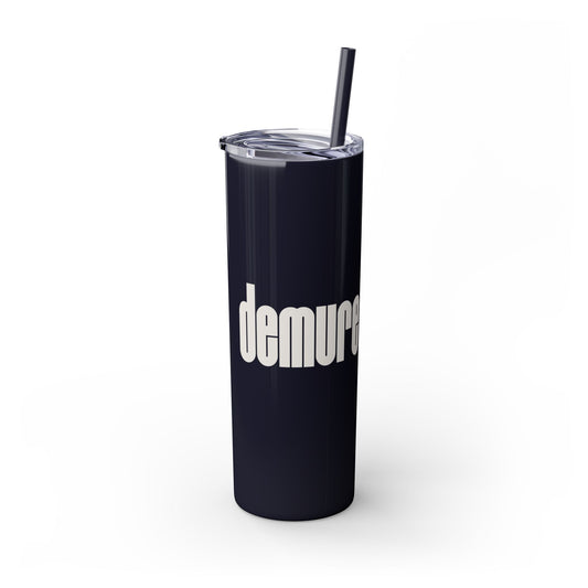 Demure Mindful Skinny Tumbler with Straw, 20oz