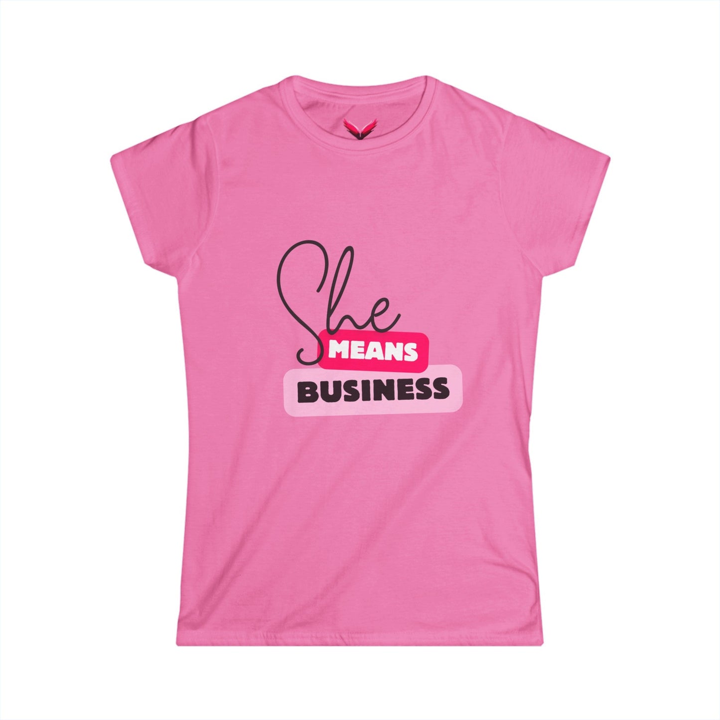 She Means Business Tee - Black Letters - SheCanBoss