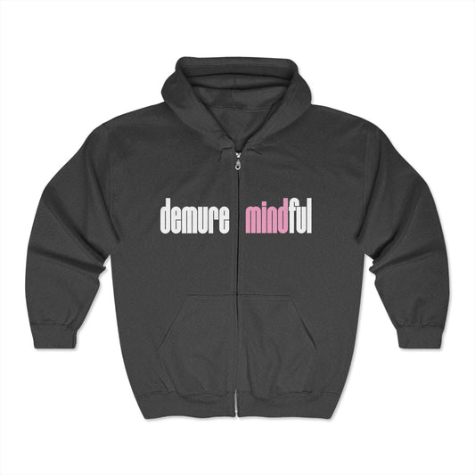 Demure Mindful Zip-Up Hoodie - SheCanBoss