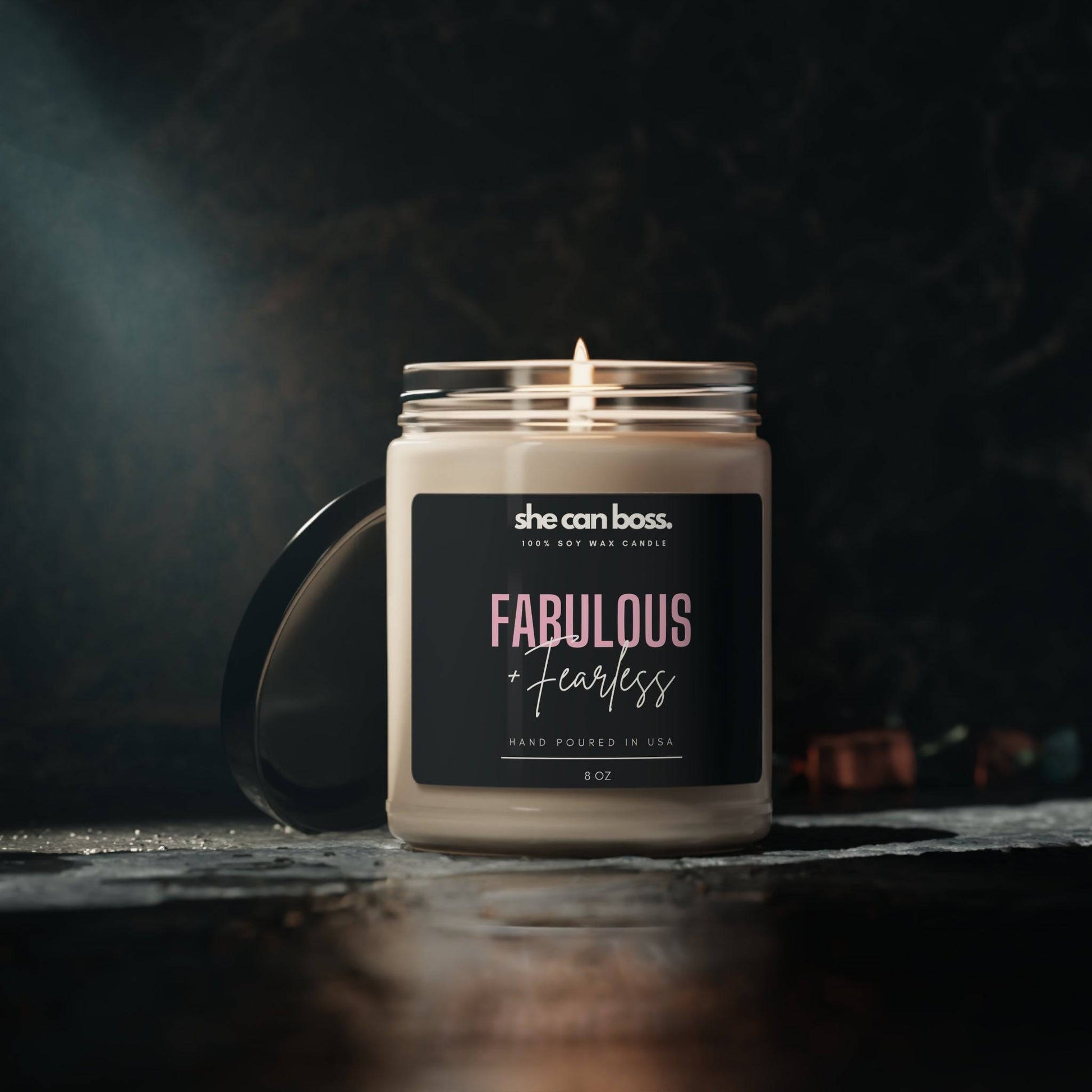 Fabulous + Fearless Scented Soy Candle, 9oz - SheCanBoss