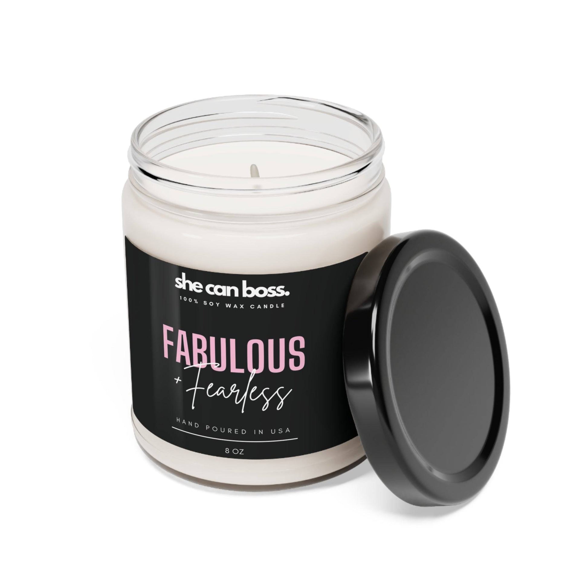 Fabulous + Fearless Scented Soy Candle, 9oz - SheCanBoss