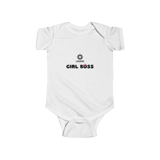 Little Girl Boss Infant Fine Jersey Onesie - SheCanBoss