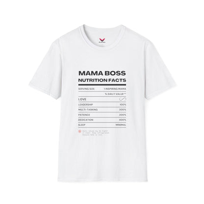 Mama Boss Nutrition Facts Softstyle T-Shirt - SheCanBoss