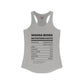 Mama Boss Nutrition Facts Women's Ideal Racerback Tank - SheCanBoss