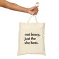 Not Bossy, Just the Boss Cotton Canvas Tote Bag - SheCanBoss