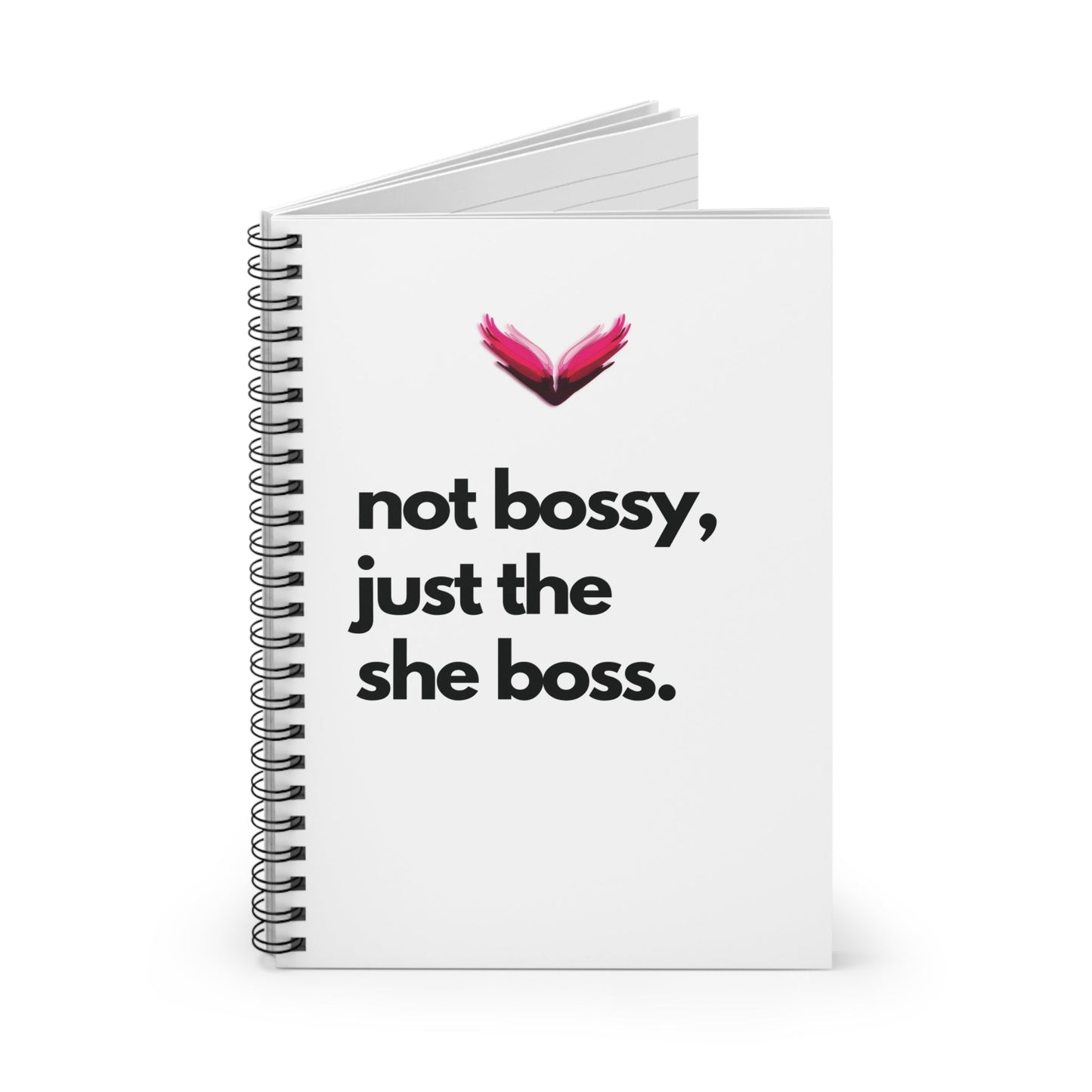 Not Bossy, Just the Boss Spiral Notebook - SheCanBoss