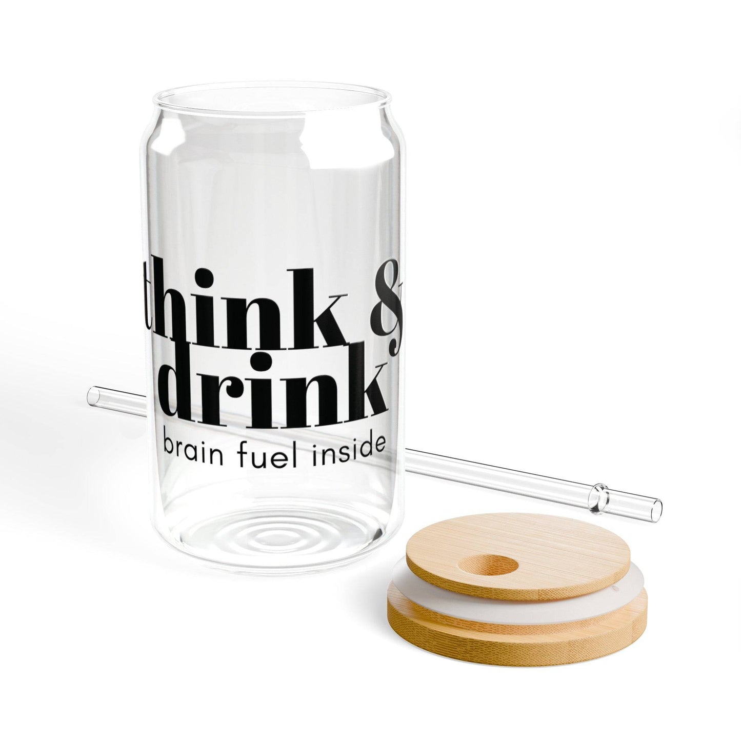 Think & Drink Sipper Glass, 16oz - SheCanBoss